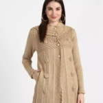 Designer Knitted Brown Sweater