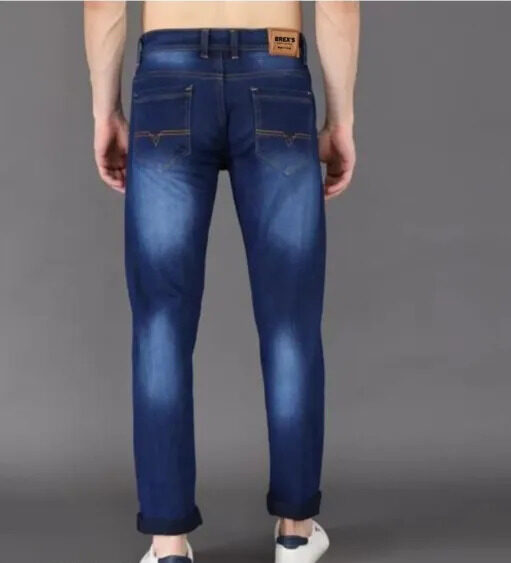 Designer Dark Blue Cross Pocket Denim Jeans