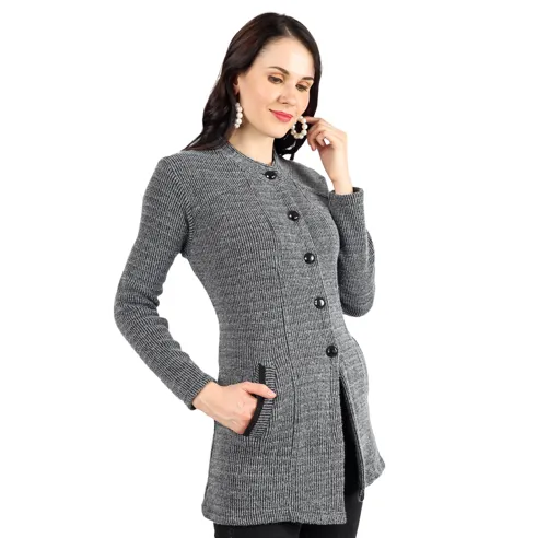 Women's Super Soft Blazer Style Full Sleeve Long Coat