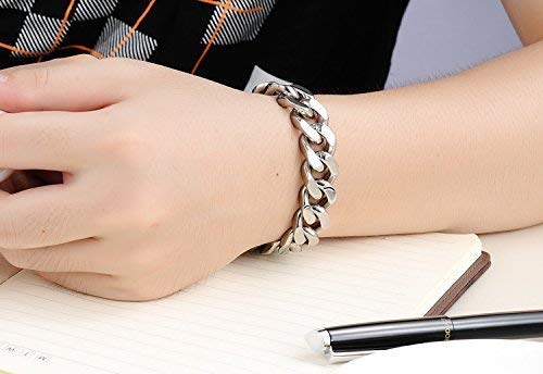 Stainless Steel Bracelet for Men (Silver)