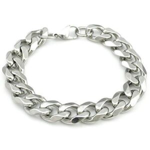 Stainless Steel Bracelet for Men (Silver)