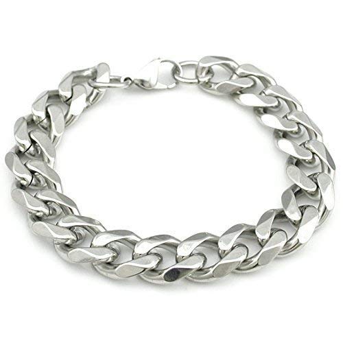 Stainless Steel Bracelet for Men (Silver)
