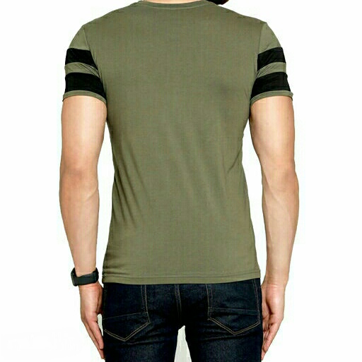 Striped Men Round Neck Half Sleeves T-Shirt