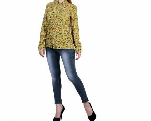 Drragon Women High Waist 3 Button Funky Jeans