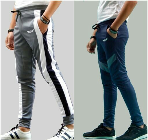 Pack of 2 Color Block Dry Fit Polyster Honey Comb Track Pants