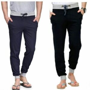 Men's Casual Solid Track Pants (Pack of 2)