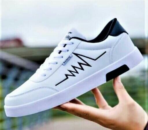 Trendy Graceful Men Casual Shoes (White)