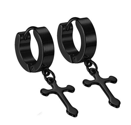 Men Crucifix Earrings