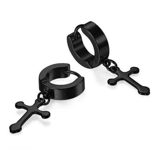Men Crucifix Earrings