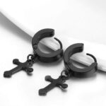 Men Crucifix Earrings