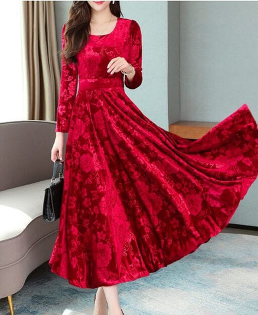 Designer Velvet Women Dress