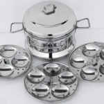 Stainless Steel Idli Maker/satti/Steamer/Boiler/Cooker/Panai (14 IDLY, 3 plates), Weight 1.400 Kg…