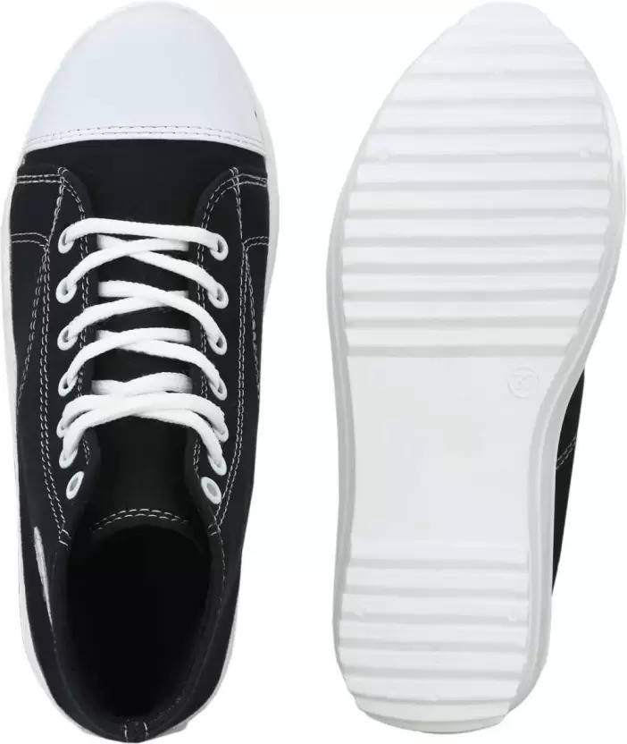 Layasa Women Canvas Black Casual Shoes