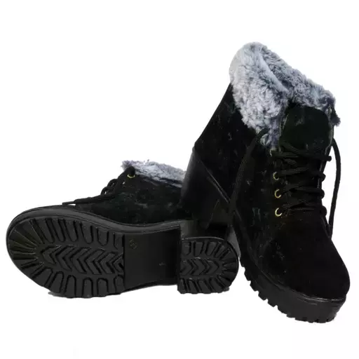 Women boots with fur ankle