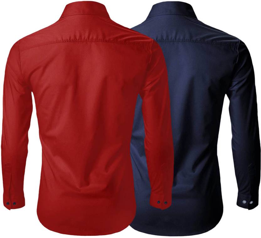 MACSIVO Combo of Men's Regular Fit Cotton Casual Shirts (Pack of 2)