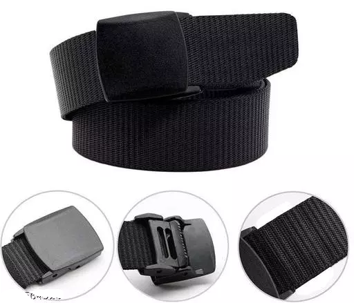 Casual Black Nylon Belt