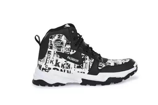 Textured Printed Boots