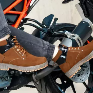 Men Suede Leather Outdoor And Bikers Boot