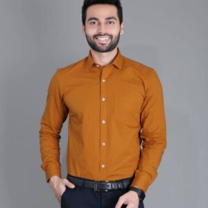 Men Slim Fit Solid Slim Collar Formal Shirt