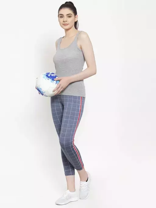 Women Black Cotton Rib U-Neck Tank top