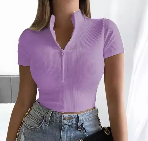 Half Zipper Top