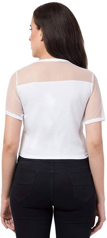 Women Never Coast Casual Printed Black Top