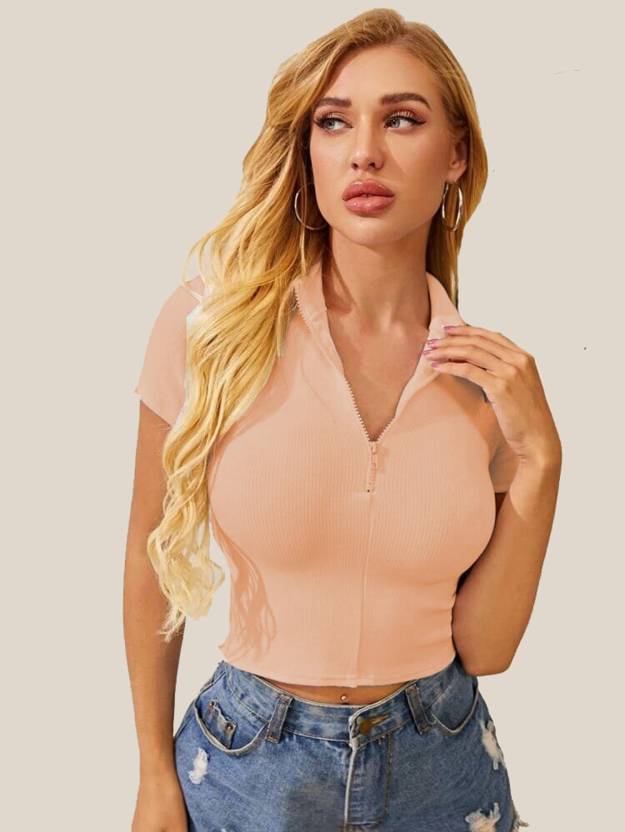 Half Zipper Top