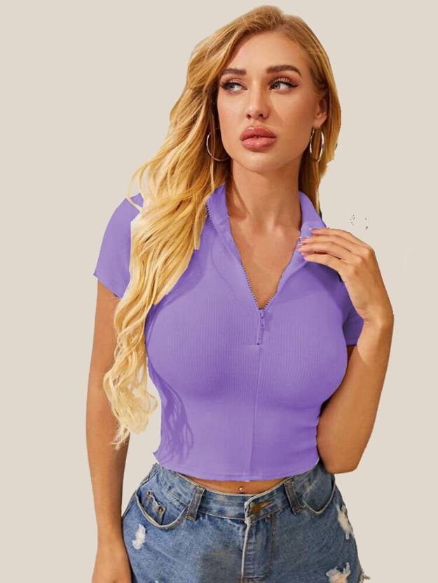 Half Zipper Top