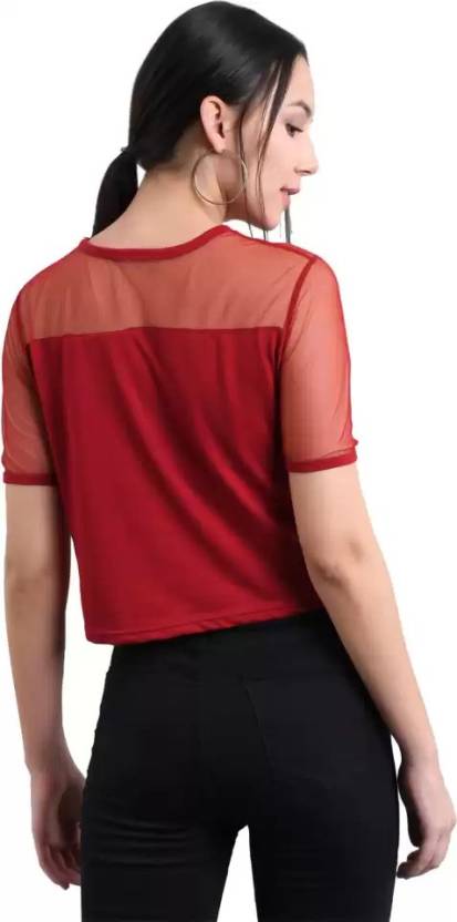 Women Never Coast Casual Printed Black Top