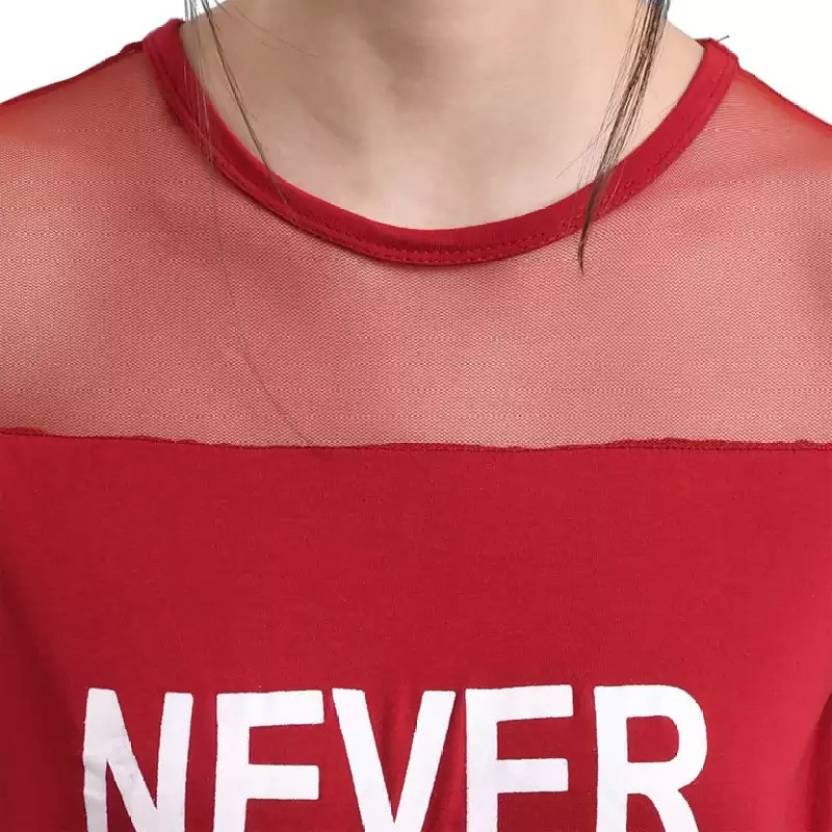 Women Never Coast Casual Printed Black Top