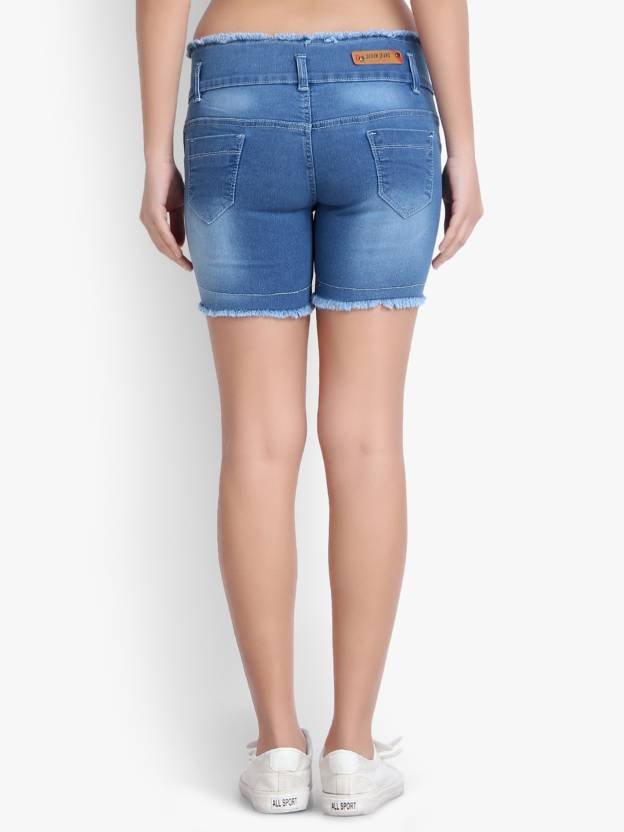 Solid Women Denim Shorts