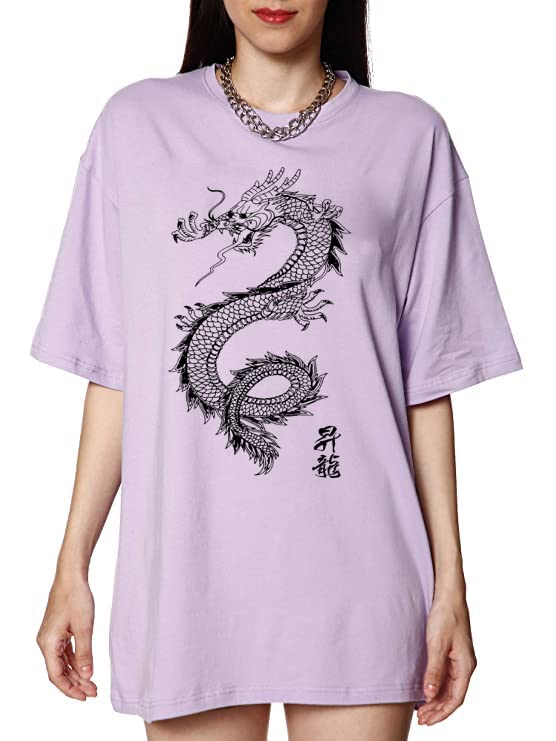 Pure Cotton Dragon Design Printed Regular Fit Trending t Shirt