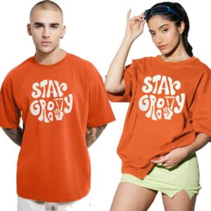 Oversized Half Sleeve Cotton-blend Women/Men's T-shirt